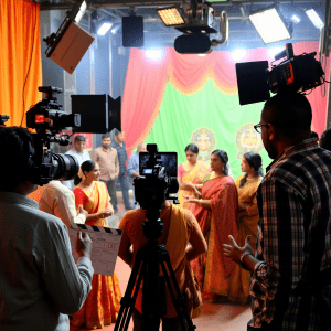 Indian film shooting set
